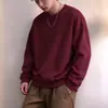 Coleção Primavera/Outono 2026: Moletom Oversized com Gola Redonda para Homens, Novo Estilo Primavera/Outono, Blusa de Manga Longa Lisa para Casais
