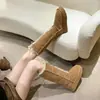 Botas de Nieve Largas Gruesas con Felpa de Moda para Mujer Caña Alta Estilo Nuevo 2026 Suela Gruesa Antideslizante Botas de Algodón del Noreste Botas Cálidas