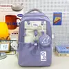 Mochila de duas peças para homens e mulheres, urbana simples leve grande capacidade estudante escolar mochila atacado moderna