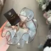 Elástico de Cabelo de Organza Estilo Pérola para Mulheres, Acessório de Cabelo de Alta Qualidade, Elástico da Moda e Elegante, Corda de Cabelo Elástica Alta para Cabeça