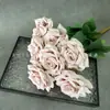 Flores Artificiales con 9 Cabezas de Rosa en Forma de Diamante, Adecuadas para Decoraciones de Hotel y Restaurante, Arreglos de Pasillo, Montajes de Boda y Decoraciones de Escenario