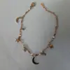 Pulseira Simples de Estrela e Lua para Mulheres, Joia Versátil de Aço Titânio Presente, Tornozeleira Personalizada Não Desbota com Toque de Luxo