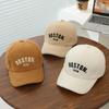 Boné de Baseball de Lã Infantil Outono e Inverno Novo Estilo Quente Boné com Aba Moda Americana Versátil Chapéu de Boston Venda por Atacado