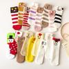 Calcetines de felpa coral de dibujos animados para mujer otoño e invierno media pantorrilla Navidad bordado hogar cálido piso para dormir calcetines felpa fábrica mayoreo