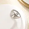 Anillos de Acero Inoxidable de Alta Gama Transfronterizos con Grabado Láser para Hombres y Mujeres, Chapados en Oro Real de 18K, Anillos de Acero de Titanio DIY Grabados con Láser