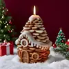 Casa de Pinha Personalizada Velas Perfumadas de Cera de Soja para Árvore de Natal Artesanato Semi-Manual Decoração de Feriado Transfronteiriça Pode Adicionar Logotipo