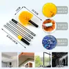Cepillo de limpieza para quitar el polvo tipo telaraña de cerdas suaves, fácil de limpiar, extensible, adecuado para esquinas de paredes y techos, eliminación de polvo, herramienta multifuncional para uso interior y exterior