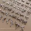 Acessórios Populares Transfronteiriços para Nail Art Laço Branco K, Fitas Versáteis Tridimensionais de Gravata Borboleta de Metal Peças para Decoração de Unhas DIY