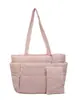 Bolsa de algodón de color liso, simple y elegante, bolso de mano de moda, bolso tote de un solo hombro, para llevar debajo del brazo, nueva versión coreana, primavera 2026