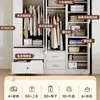 Guarda-roupa Armário de Armazenamento Simples Guarda-roupa Interno Divisória de Casa Prateleira em Camadas Combinado de Chão Armário de Casaco e Chapéu Armário de Armazenamento de Quarto