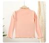 Camiseta Básica de Manga Larga para Niña Derong Otoño e Invierno Nueva con Bloques de Color Estilo Hongo Versátil Cálida para Bebé