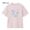 Ropa de Verano para Niños, Camisetas de Manga Corta para Niñas, Ropa para Niños Talla Mediana y Grande, Tops Holgados de Cuello Redondo con Lazo, Ropa para Niñas, Estilo Coreano