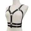 Oye Arnés de Restricción de Hebilla de Metal Ajustable Punk Europeo y Americano Correa de Pecho Cinturón de Cintura Accesorio Corporal Integrado
