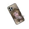 Capa de celular adequada para iPhone 15, limpa, fofa, macaquinho, natureza