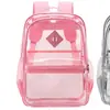Mochila transparente de PVC transfronteriza, mochila escolar ligera y de gran capacidad para estudiantes, bolsa de gelatina versátil personalizada para viajes