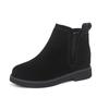 Botas Martin Femininas Outono e Inverno, Botas Curtas com Forro de Pelúcia, Fashionáveis e Versáteis, Respiráveis, Aumentadoras de Altura, Botas de Camurça com Solado Plano, Botas Solas