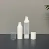 Frasco a vácuo de PP 30ml/50ml, frasco externo com bomba de pressão para loção, embalagem rotativa para skincare com dispensador, personalizável e disponível para produção de amostras