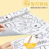 Rollo de dibujo para graffiti infantil de 3 m no ensucia la pared se puede pegar en la pared lienzo jardín de infantes bebé educación temprana rollo para colorear pintar al por mayor