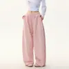 Pantalones de pierna ancha con estampado integral de estrellas y lunares estilo americano para mujer, holgados, adelgazantes, versátiles, sensación perezosa y relajada, Pantalones casuales tipo cimitarra de baile
