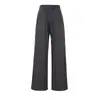 Pantalones Casuales de Pierna Recta para Deportes Aéreos de Cintura Alta, Nuevo Estilo Otoño e Invierno, Versátiles, Adelgazantes, Caída Suave, Holgados, Pantalones de Pierna Ancha Forrados de Polar