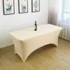Funda Elástica para Mesa de 6 pies Transfronteriza para Bodas y Banquetes al Aire Libre en Hoteles, Funda de Poliéster para Mesa de Cóctel, Mantel Rectangular