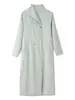 Fábrica de Origem Transfronteiriça Casaco Trench Coat Feminino Elegante Gola Alta Ultra Longo Corte Reto Cor Sólida Fenda nas Costas Fino Jaqueta para o Dia a Dia