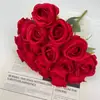 Ramo de Rosas Simuladas, Flores de Seda, Flores Artificiales, Accesorios para Salón de Bodas, Arreglo Floral para Dormitorio del Hogar, Accesorios para Fotografía, Alta Simulación