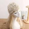 Japonês e coreano hand-woven algodão fio chapelaria oco primavera e verão faixa de cabelo respirável malha das mulheres lenço de cabeça acessórios para o cabelo