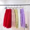 Falda de Pastel Mullida de Malla Resistente Albaricoque Falda de Capas con Volantes Versátil de Hada para Otoño e Invierno