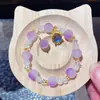 Pulsera de Cristal Recomendada en Xiaohongshu Pulsera de Cuentas de Vidrio de Gama Alta Nicho Venta al por Mayor Transparente como el Hielo Regalos para Mejores Amigas Estudiantes