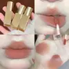 CACE tubo pequeño dorado labial mate barro suave niebla sedosa baja saturación color café con leche versátil blanco natural brillo de labios para estudiante