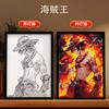 One Piece - Luffy Pintura com Luz Zoro Atmosfera Brilhante Pintura Decorativa DIY Anime Criativo Display de Mesa One Piece