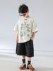 Camiseta de Verano para Niños 2026 Nuevo Estilo Coreano Conjunto de Verano para Niños Conjunto de Shorts de Mezclilla Ropa Infantil de Moda Estilo Delgado de Manga Corta
