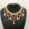 Collar de strass de lujo transfronterizo de AliExpress Moda europea y americana collar de cristal de color venta al por mayor de fábrica collar