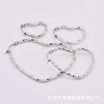 欧美夸张时尚心形大耳圈圆形圆圈耳扣 不锈钢耳饰个性耳环饰品