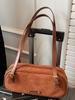 Bolsa Feminina Casual Estilo Coreano Ocidental Nova Outono 2025 Nicho Retro Moda Casual Bolsa de Ombro/Sobrancelha Bolsa Baguette