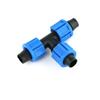 Conector de irrigação por gotejamento 16 20 porca de fixação tee pe tubo de irrigação por gotejamento com fivela de fixação conector porca de fixação tee