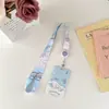 Conjunto de Cartões Retrátil Estudante Sanrio Conjunto de Cartões Crianças Cartão de Ônibus Refeição Cartão de Baú de Coleta Cartão Escolar Jardim de Infância Corda Longa para Pendurar no Pescoço