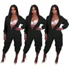 D9058 roupas femininas transfronteiriças Amazon wish quente europeu e americano feminino sexy cor sólida zíper manga longa macacão