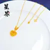 Colar de Cabaceira Atrai-Dinheiro Quebra-Gelo Venda Quente Live Streaming Tiktok, Bússola de Alta Retenção de Cor, Colar Feminino Fênix Floral Atacado