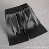 Pantalones de pijama finos de seda para hombre, verano, seda, holgados, casuales, talla grande, pantalones para casa, color liso, shorts de seda helada