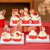Vasos de Papel para Cupcakes de Año Nuevo, Capacillos de Papel, Vasos para Hornear Resistentes al Horno, Caja de Empaque Roja Año del Caballo 2026, Pequeña