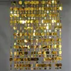 Fundo de Cortina de Fio com Lantejoulas para Casamento Suporte Fio Prata Dourado Pérola Cortina de Porta Cortina Suspensa Espelho Decoração de Teto de Casamento Adereços
