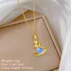 [Acero de Titanio] Viendo Xinghe Moda Lujo Ligero Elegante Magnífico Collar de Diamantes Cadena para Clavícula Versátil para Mujer Cadena de Acero de Titanio