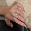 Nuevo anillo de diamantes de plata esterlina 999 para mujer, diseño de nicho de lujo ligero INS, anillo fino de moda coreana, europea y americana