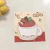 Notas Adhesivas de Manzana de Dibujos Animados con Alto Valor Estético, Estilo Ins, Bloc de Notas Adhesivas para Estudiantes, Notas de Mensajes y Diario