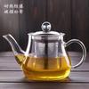 Tetera de vidrio de borosilicato de alta calidad al por mayor, tetera de acero inoxidable con filtro, tetera perfumada, tetera de vidrio engrosado, tetera con separación de té