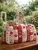 Nova Marca Independente Temu Amazon Bolsa de Viagem Acolchoada de Algodão Moda Estampada Bolsa de Yoga Feminina Bolsa de Mão