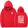 Sudadera con Capucha Estampada Natanael Cano Amor Tumbado de Talla Europea Transfronteriza con Dobladillo Acanalado Suelto