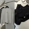 Sudadera de Punto Recto con Cuello Redondo, Modelo Nuevo de Principios de Primavera Yuran 26, Hilo Siro de Algodón Tencel, Diamante de Estrella Hecho a Mano Austriaco